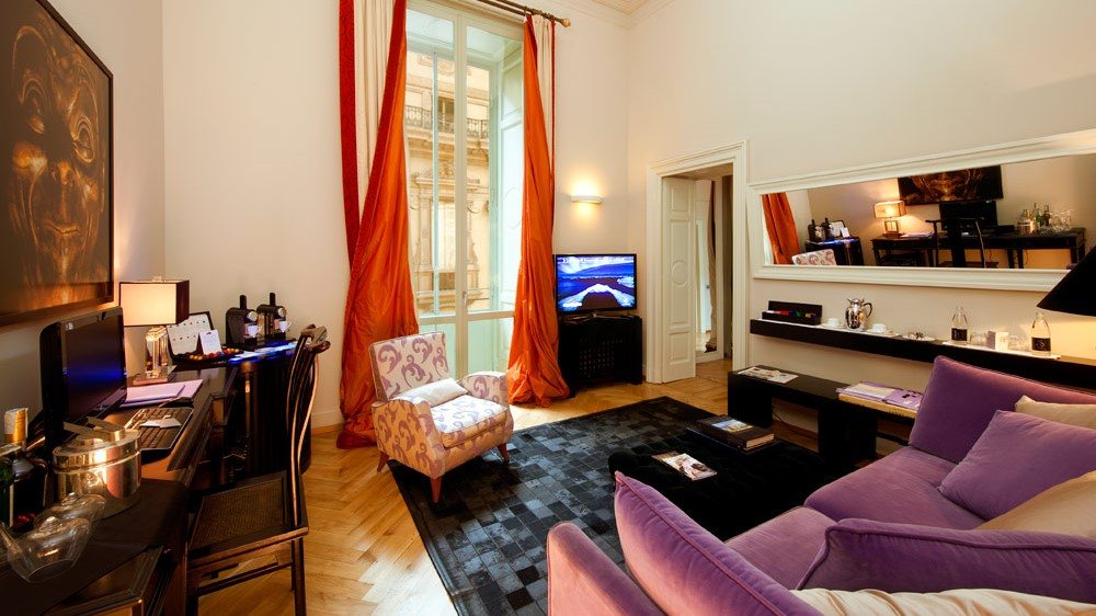 Elegant members' lounge with warm lighting